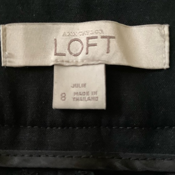 LOFT ~Julie ~Ankle Length ~Black Pants ~Size 8 Professional WorkWear Evening - Picture 5 of 8